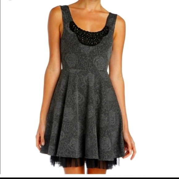 Free People Rock Princess Roses & Tulle Dress - Picture 2 of 5